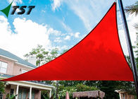 กันน้ำ Triangle Shade Sail สีแดง Cool Patio หลังคากันแดดสี
